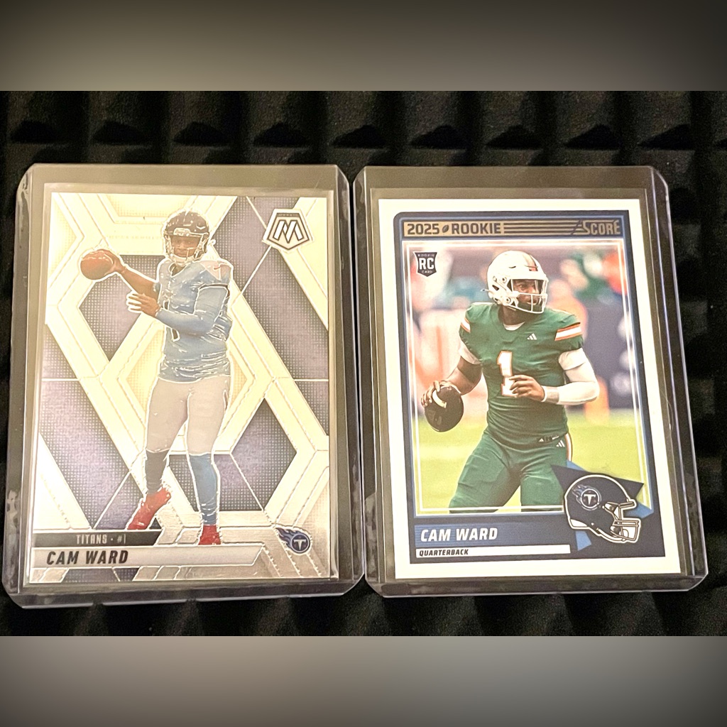Cam Ward 2025 Panini Mosaic & Score Football Rookie Card-Titans Rc